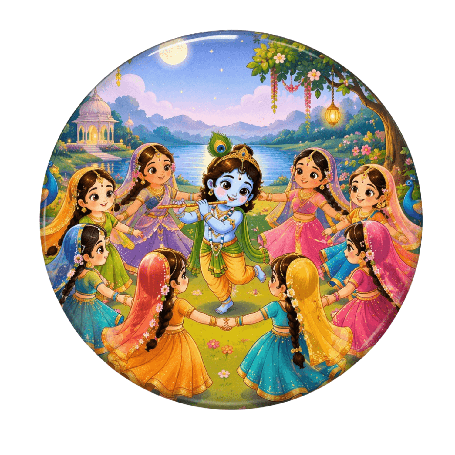 Cute Ras Leela Krishna Fridge Magnet