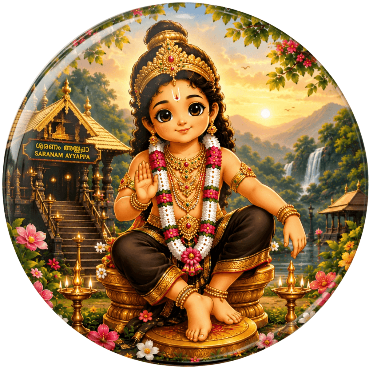 Cute Manikanta (Swami Ayyappan) Fridge Magnet