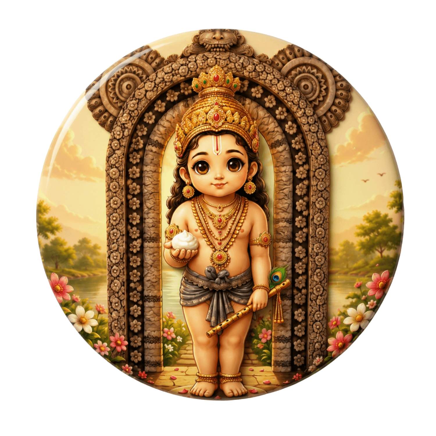 cute-ushapooja-guruvayurappan-fridge-magnet