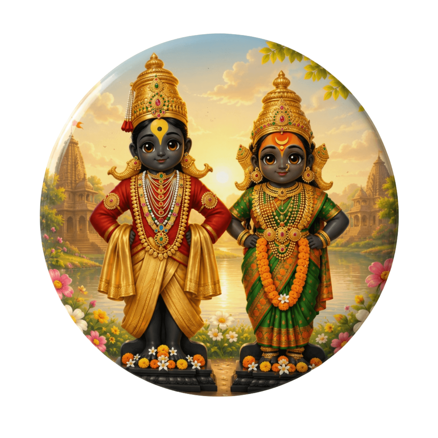 cute-vithal-rukmini-fridge-magnet