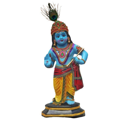 BLESSING KRISHNA IDOL IN FIBRE