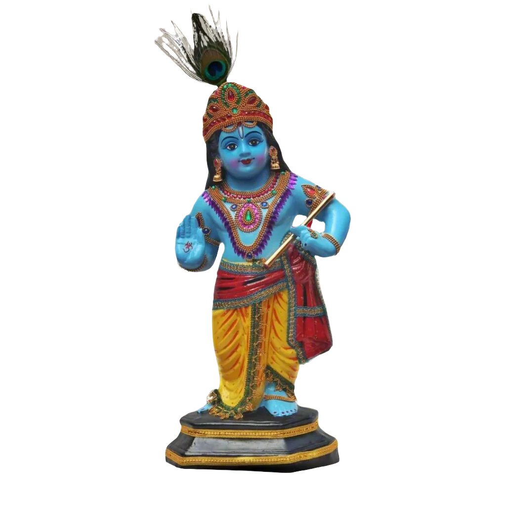 BLESSING KRISHNA IDOL IN FIBRE