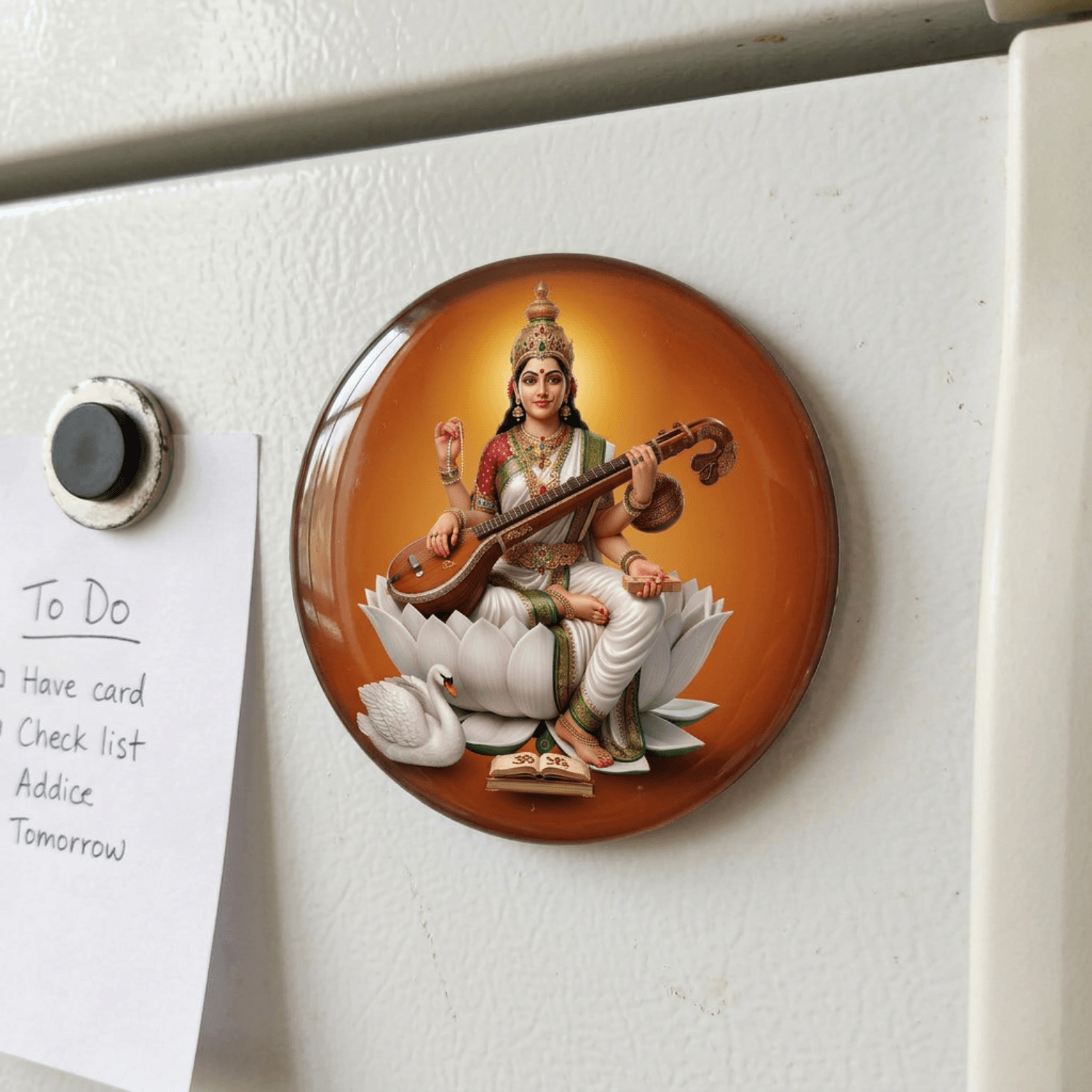 Goddess Saraswathi Fridge Magnet