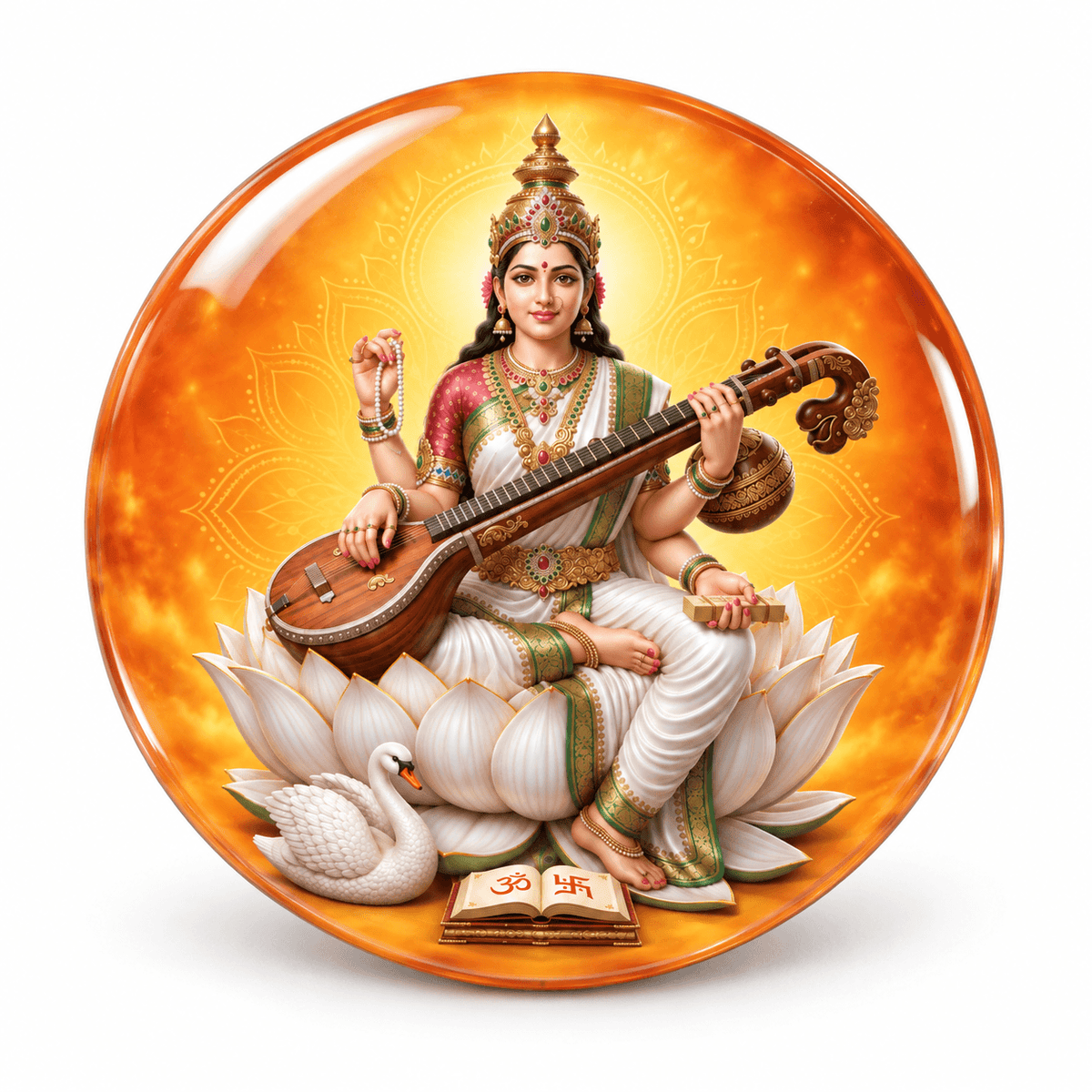 goddess-saraswathi-fridge-magnet