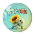 Good Things Take Time turtle fridge magnet