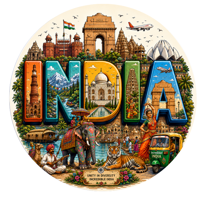 India Fridge Magnet