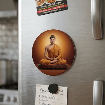 handcrafted-lifelike-meditating-buddha-round-fridge-magnet-70mm-multicolour-glossy-metal-0_2