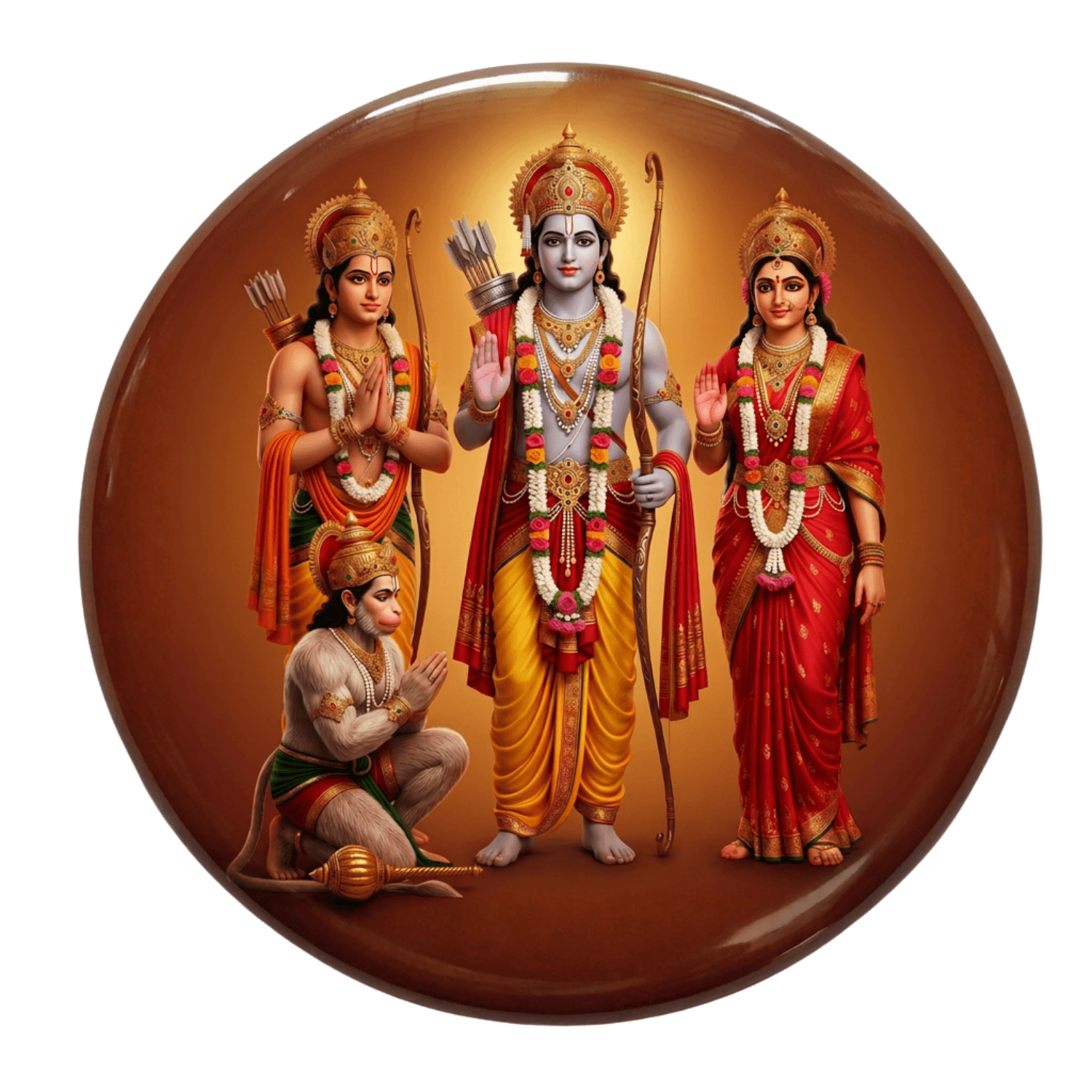 handcrafted-lifelike-ram-darbar-round-fridge-magnet-70mm-multicolour-glossy-metal-0