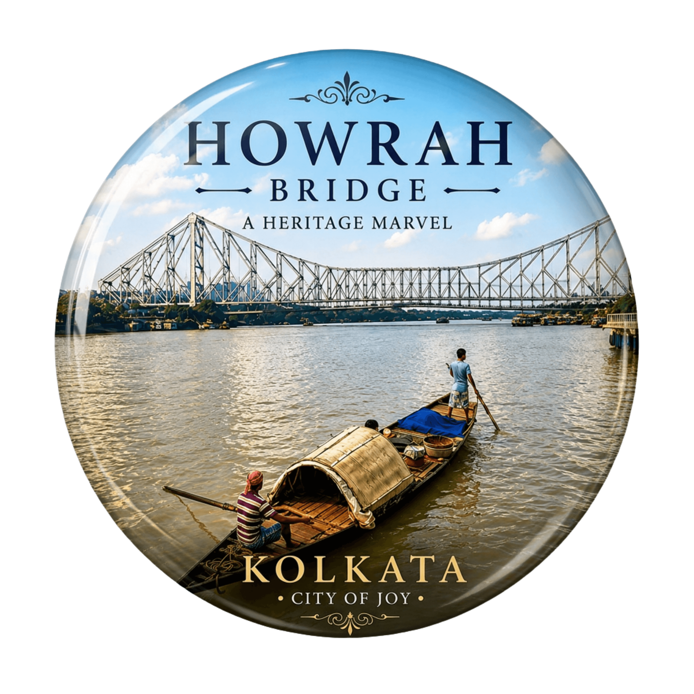 Howrah Bridge Kolkata Fridge Magnet