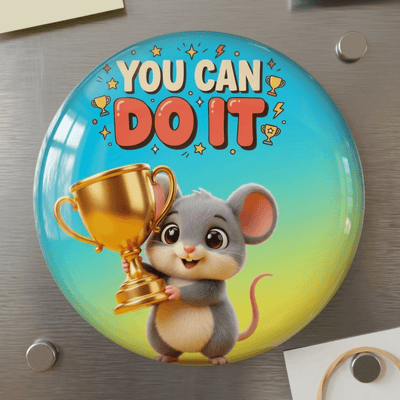 Inspirational Quote Fridge Magnet (You Can Do It Design)
