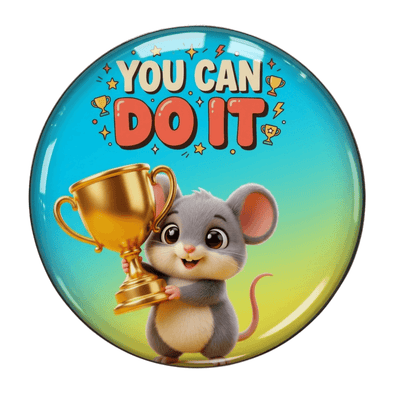 Inspirational Quote Fridge Magnet (You Can Do It Design)