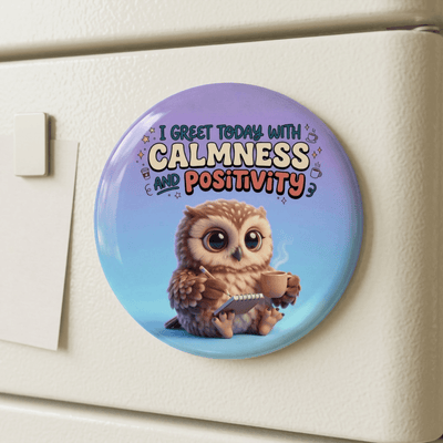 Inspirational Quote Fridge Magnet (Calmness and Positivity Design)