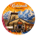Kedarnath watercolour fridge magnet