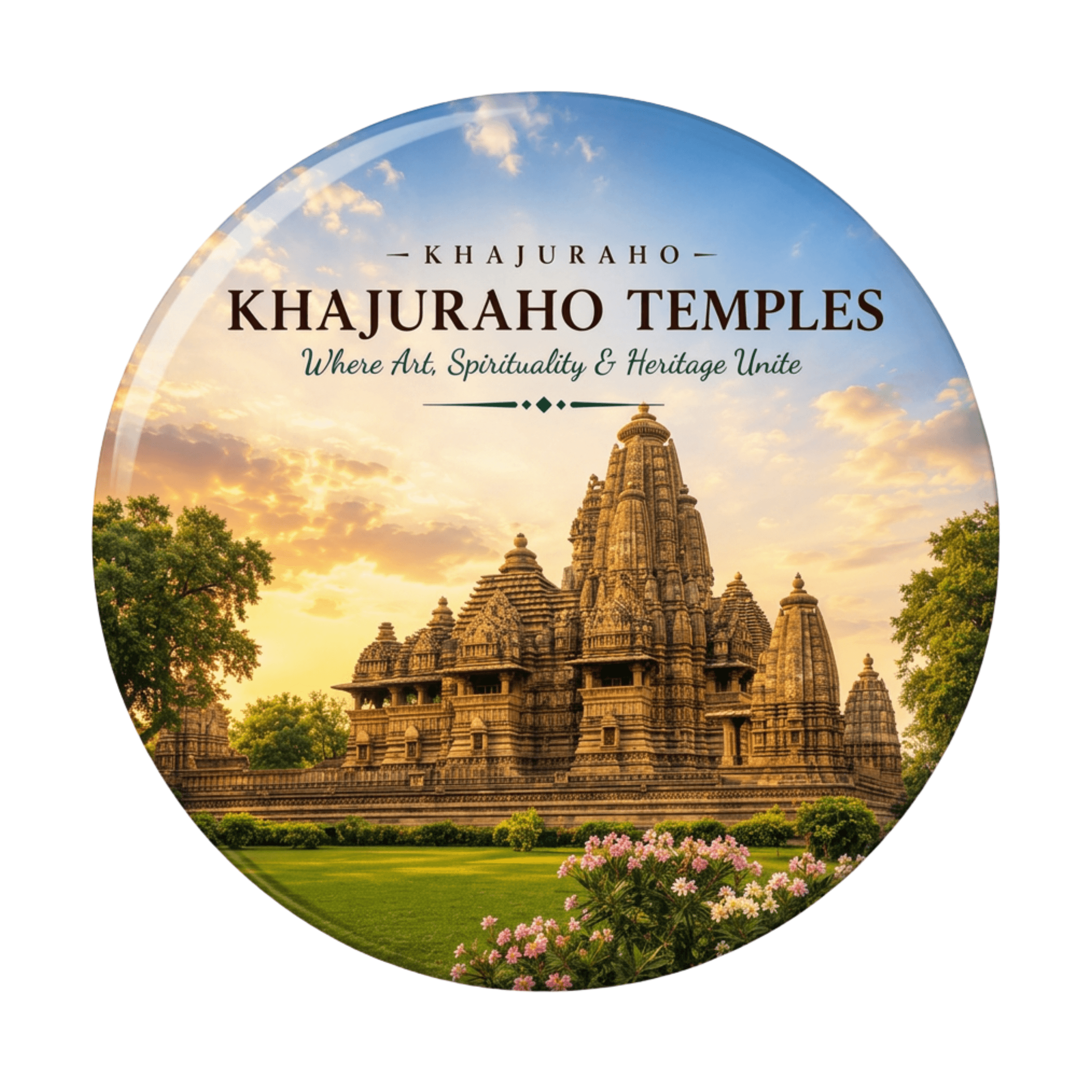 Khajuraho Temples Fridge Magnet