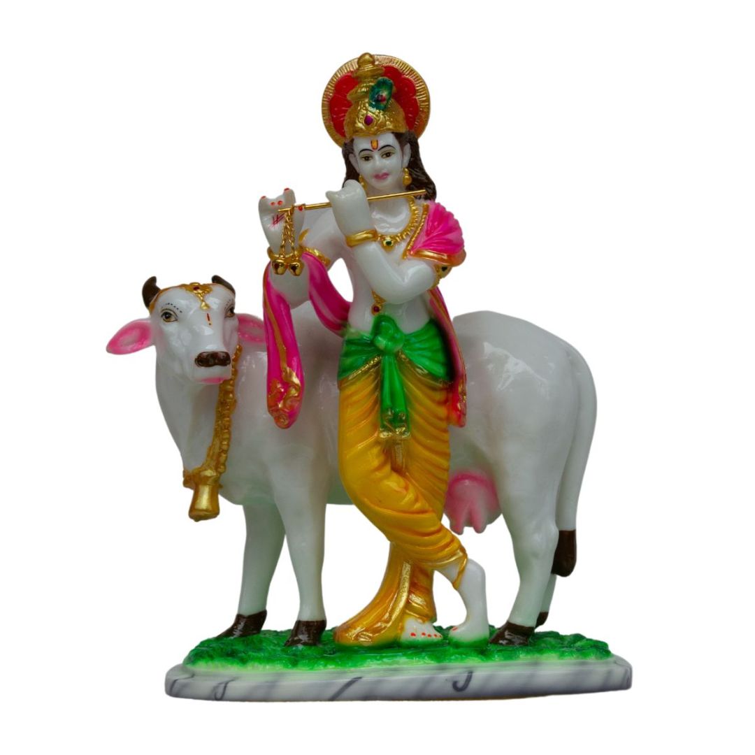 krishna-statue-with-cow