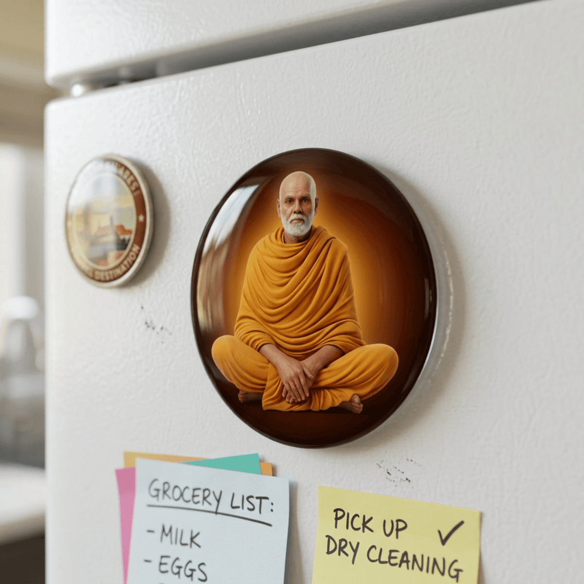 lifelike-sree-narayana-guru-round-fridge-magnet-70mm-multicolour-glossy-metal-1