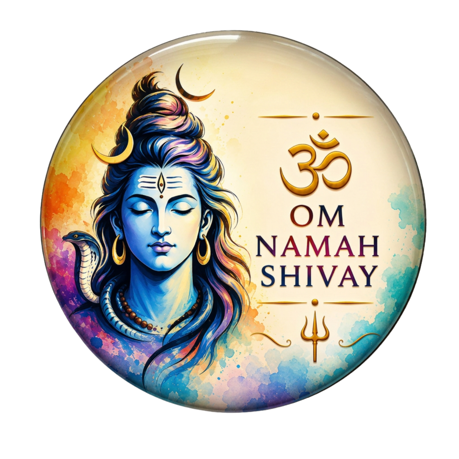 Om Namah Shivaya Multicolor Fridge Magnet