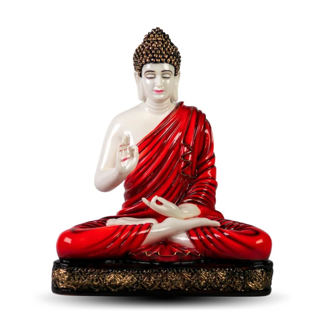 meditating-buddha-statue-red