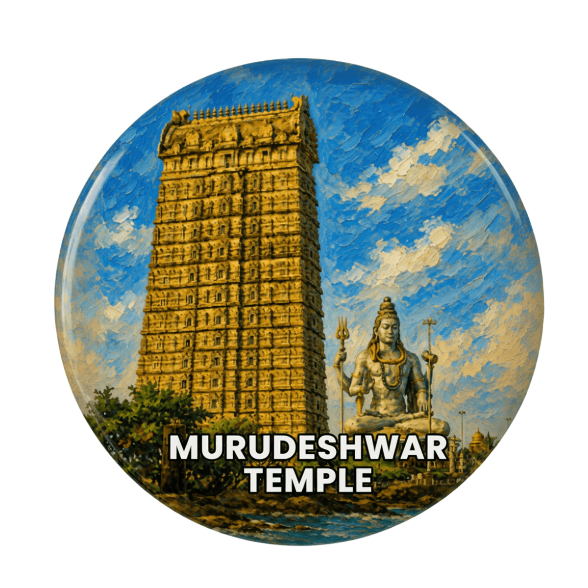 Murudeshwar Temple fridge magnet