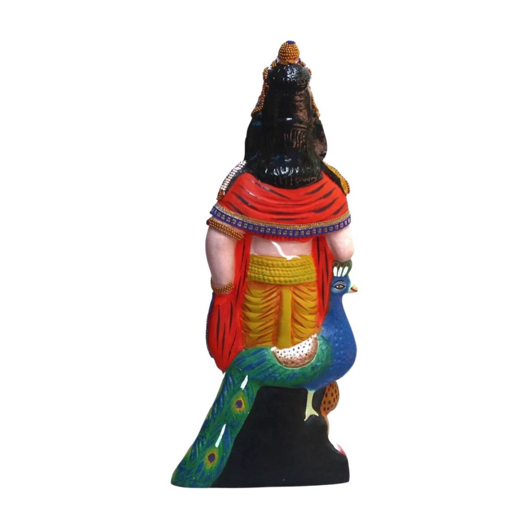 murugan-idol-with-peacock-and-snake-back