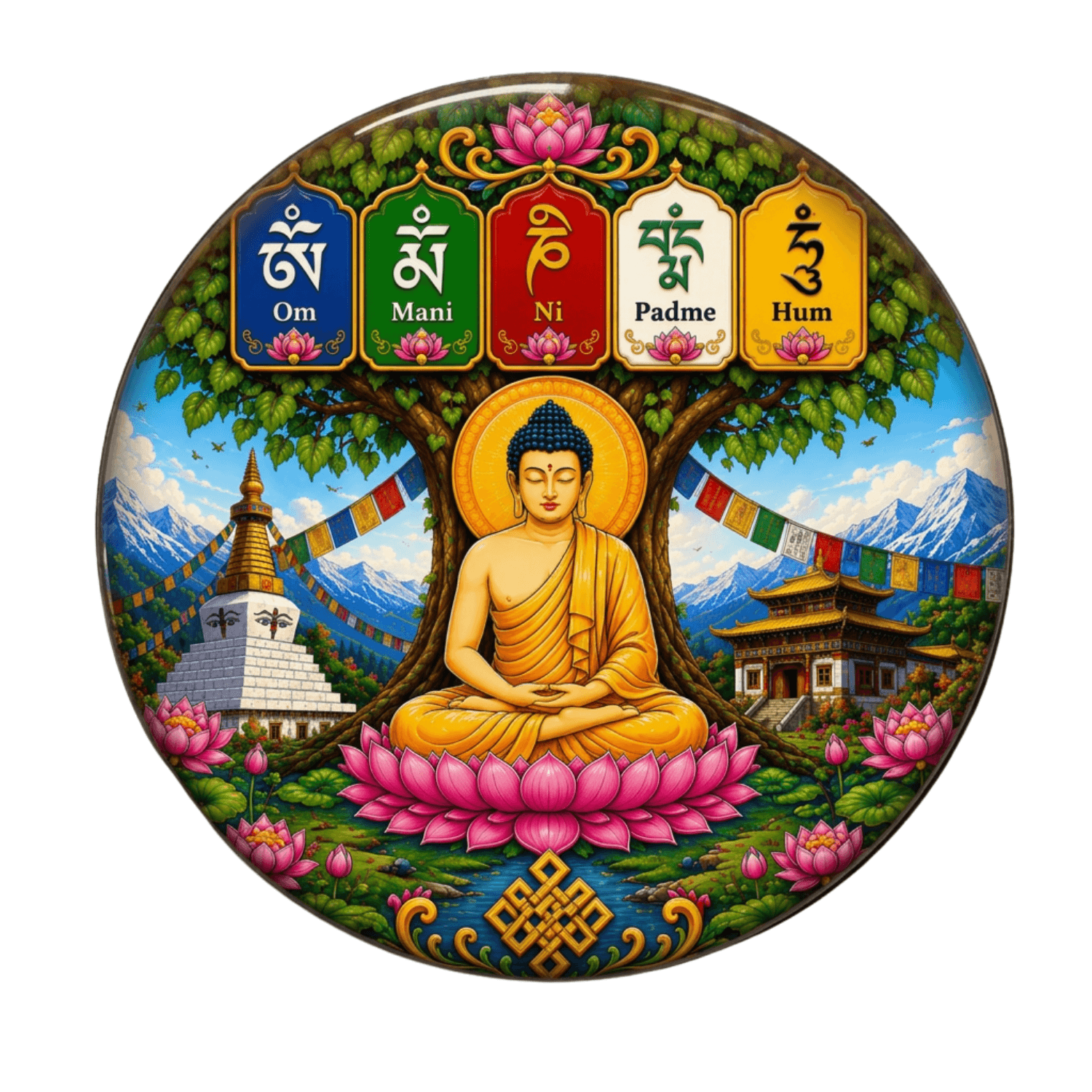 Om Mani Padme Hum Fridge Magnet