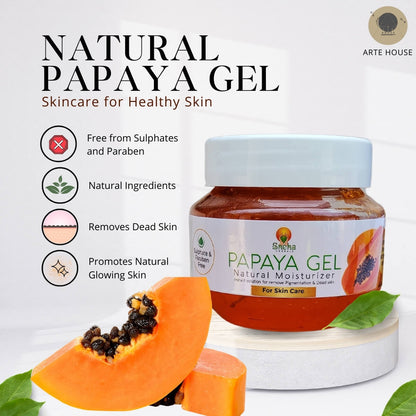 Natural Skin-Care Combo of Papaya Gel, Cucumber gel, and Aloe Vera Gel-100 gm each