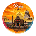 Puri Jagannath watercolour fridge magnet