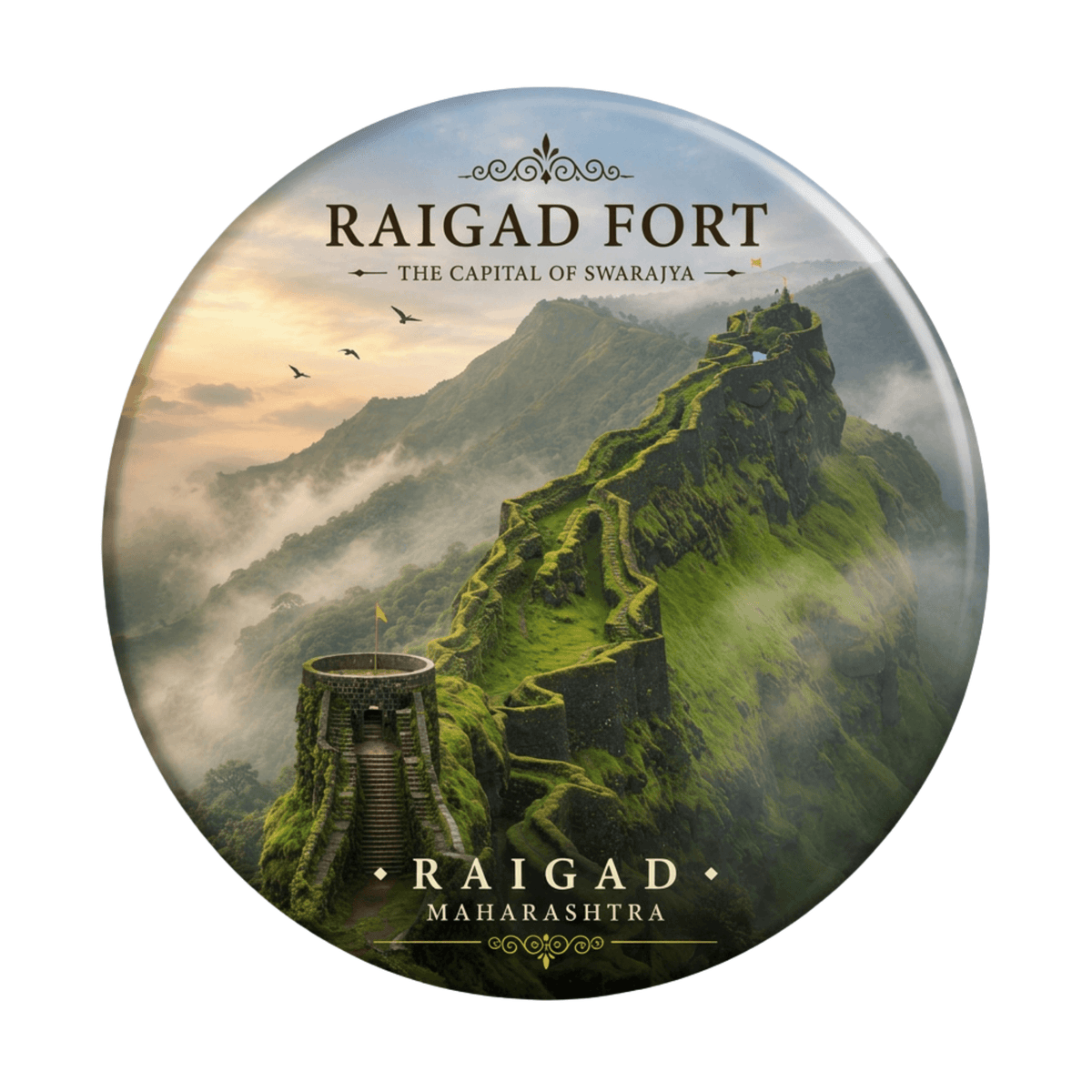 Raigad Fort  Maharashtra Fridge Magnet