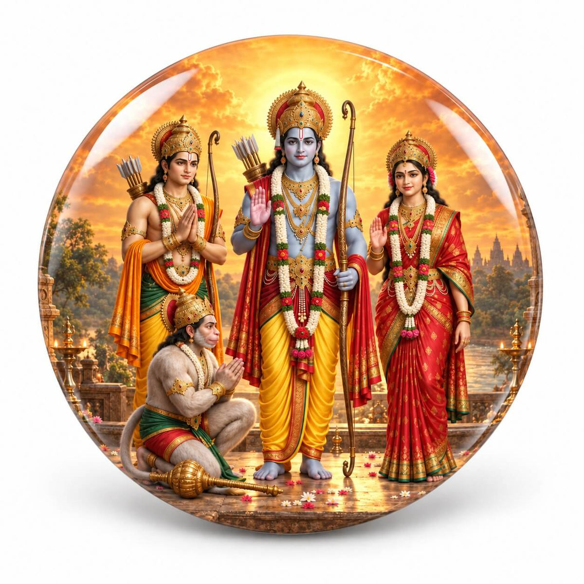 ram-darbar-round-fridge-magnet