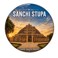 Sanchi Stupa fridge magnet