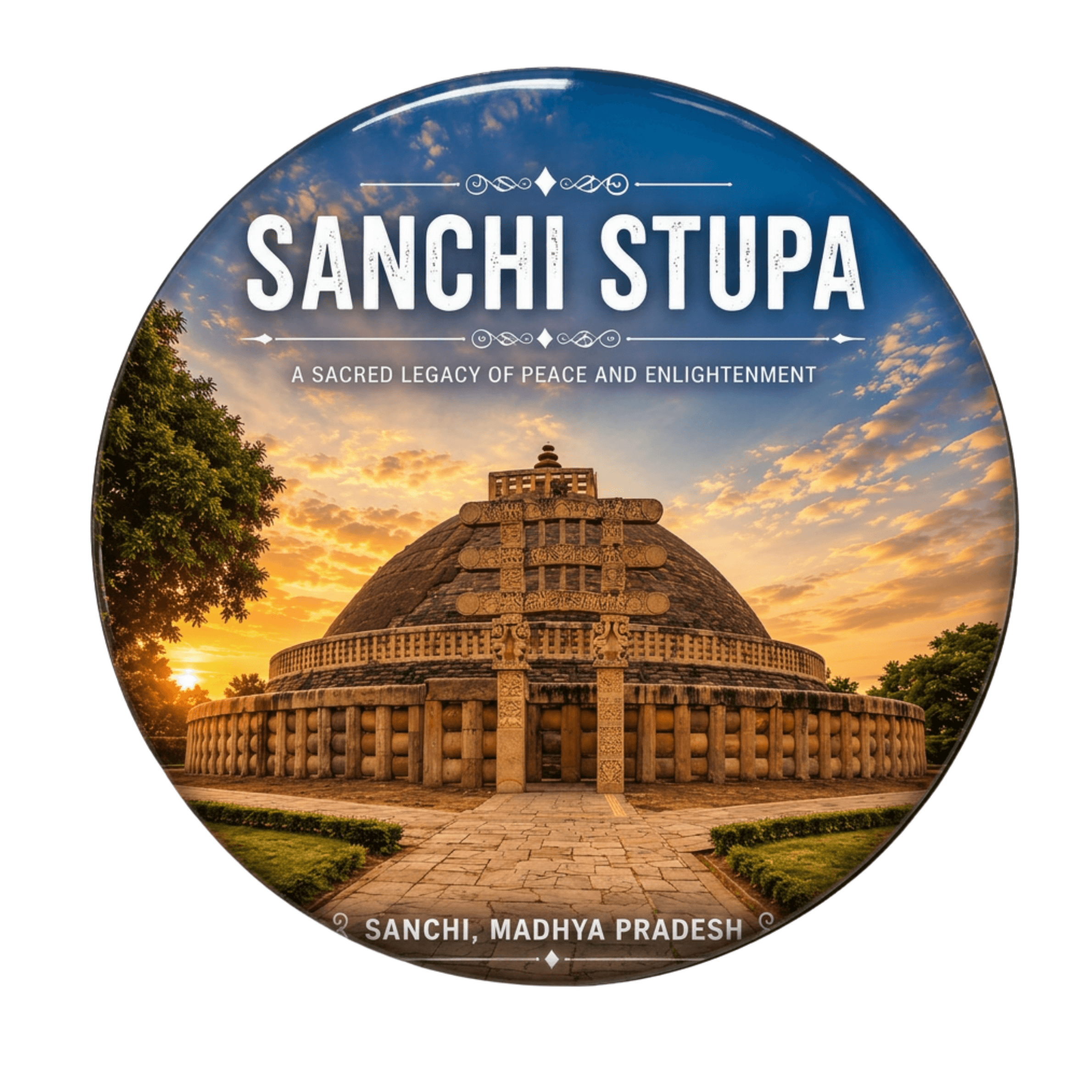 Sanchi Stupa Madhya Pradesh Fridge Magnet
