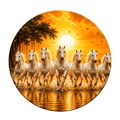 Seven Horses fridge magnet