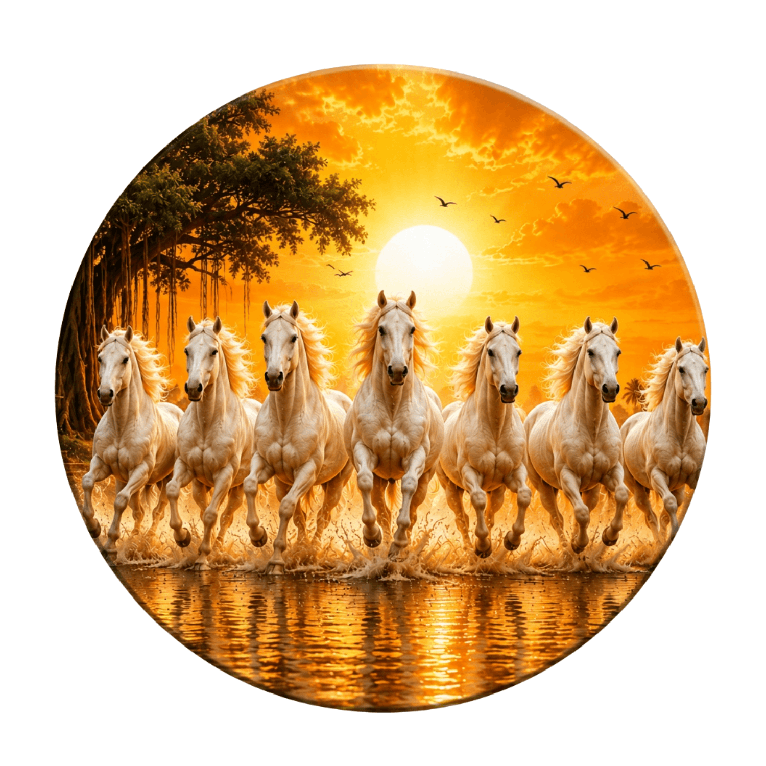 seven hourses fridge magnet
