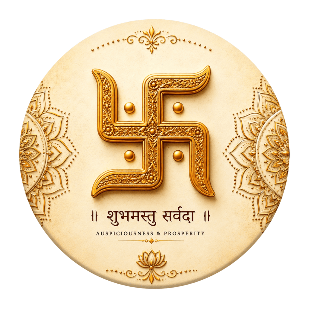 Swastik Yellow fridge magnet