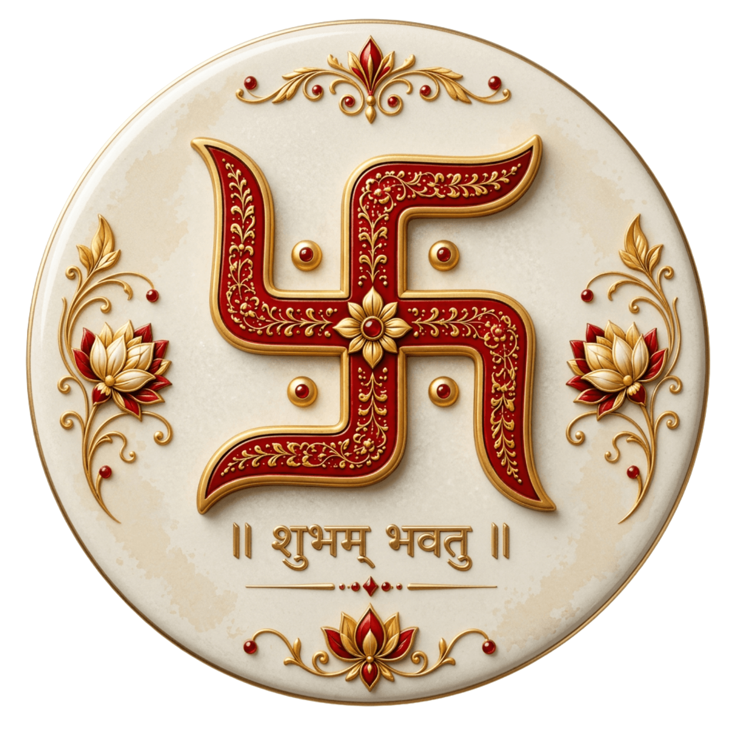Swastik Symbol Red Fridge Magnet