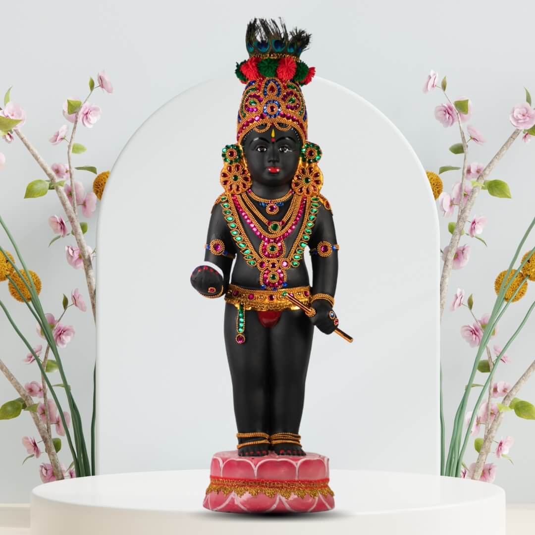 usha-pooja-guruvayurappan-idol-black-color-indoor