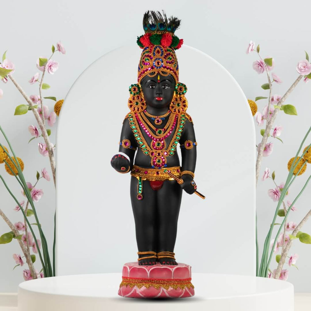 usha-pooja-guruvayurappan-idol-black-color-indoor