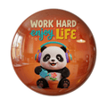 Work Hard Enjoy Life panda fridge magnet