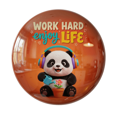 Inspirational Quote Fridge Magnet (Work Hard Enjoy Life Design)