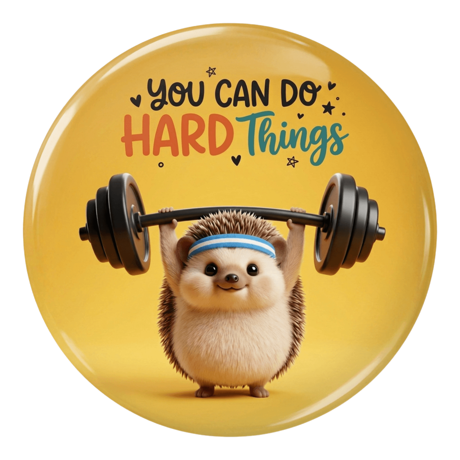 Inspirational Quote Fridge Magnet (You Can Do Hard Things Design)